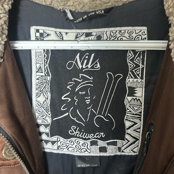 Nils Brown Ladies Ski Jacket/Size 12 /Hidden hood/Sherpa Collar - Picture 7 of 16